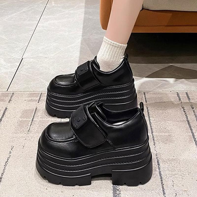 Height-increasing Platform Small Leather Shoes Women's 2025 Spring New Versatile Retro British Style Skirt Mary Jane Love Single Shoes
