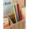 Rattan Desk Organizer, Tabletop Mail Holder, 5 Slot Mail Organizer Countertop Basket, Rattan Office Supplies, Boho Office Desk Accessories, Wicker