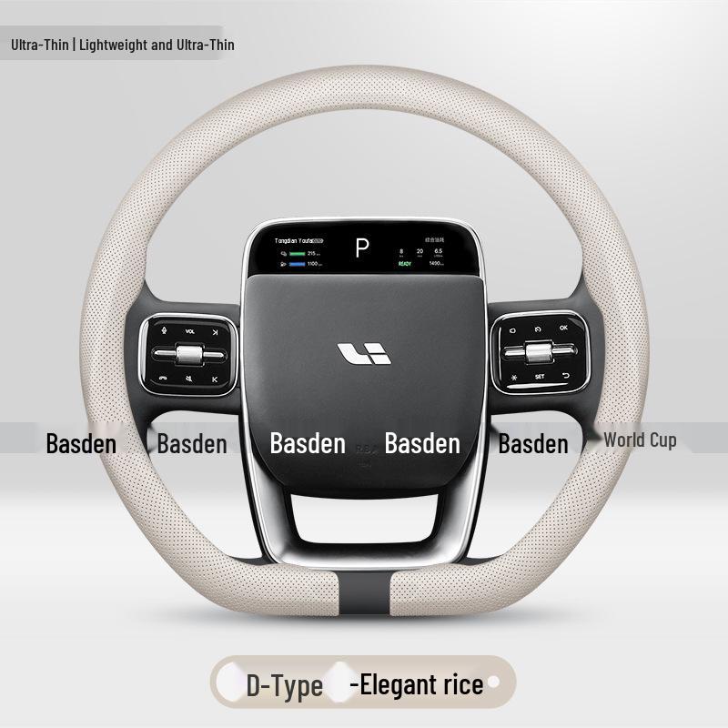 Ultra-Thin Genuine Leather Steering Wheel Covers for Ideal i8, ONE L6/L7/L8/L9, MEGA i6