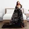Jane Austen Pride and Prejudice Flannel Blanket Obstinate Headstrong Girls Vintage Throw Blankets for Home 200x150cm Lightweight