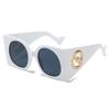 1pcs Oversized Square Vintage Punk Sunglasses Goggle Women Men Large Frame Wide Leg Trendy Sun Glasses Lady Shades Eyewear UV400