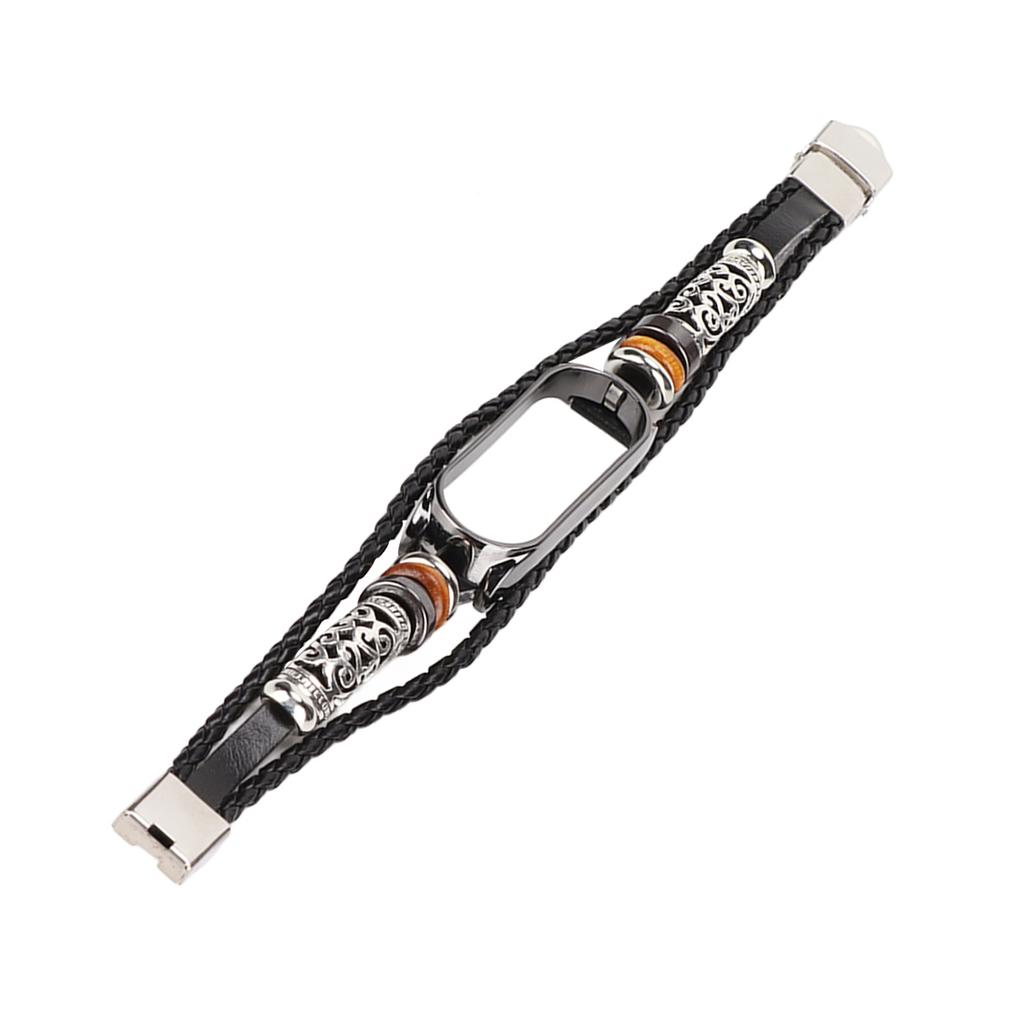 Кожаный ремешок, совместимый с браслетами Xiaomi Mi Band 6, ремешок для часов в этническом стиле, браслеты