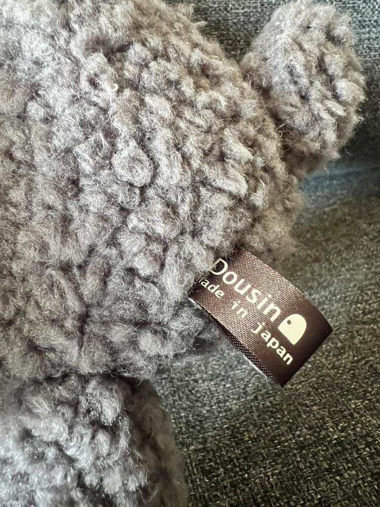 Цвет лимитированной серии, с детской ленточкой-биркой, пушистый медведь, размер M, угольно-серый, сделано в Японии, мягкая игрушка, медведь, плюшевый мишка, животное,