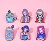 Хит продаж K-POP Девочка-охотница на ведьм Брошь из сплава Растерянный маленький тигр Ворона Металлическая значок