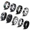 Набор вращающихся цепных колец из титановой стали для мужчин и женщин - 9 предметов (2024 Мода)