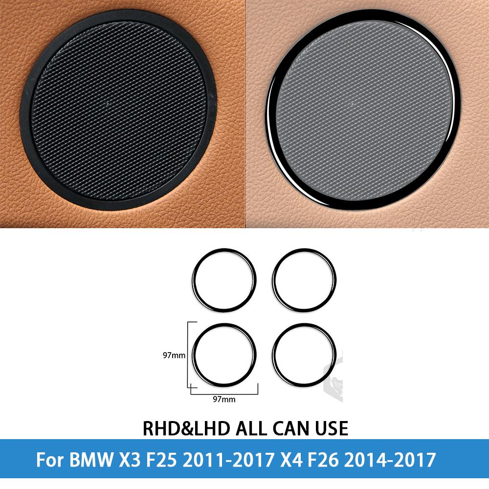 dsgur6 For BMW X3 F25 2011-2017 X4 F26 2014-2017Car Accessories Piano Black Interior Air Vent Taillight Console Trim Modified Sticker