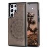 Подходит для Samsung Galaxy S7 S8 S9 S10 S20 S21 S22 Ultra Чехол с держателем для карт, Цветочный, Магнитные кнопки, Защитный кошелек