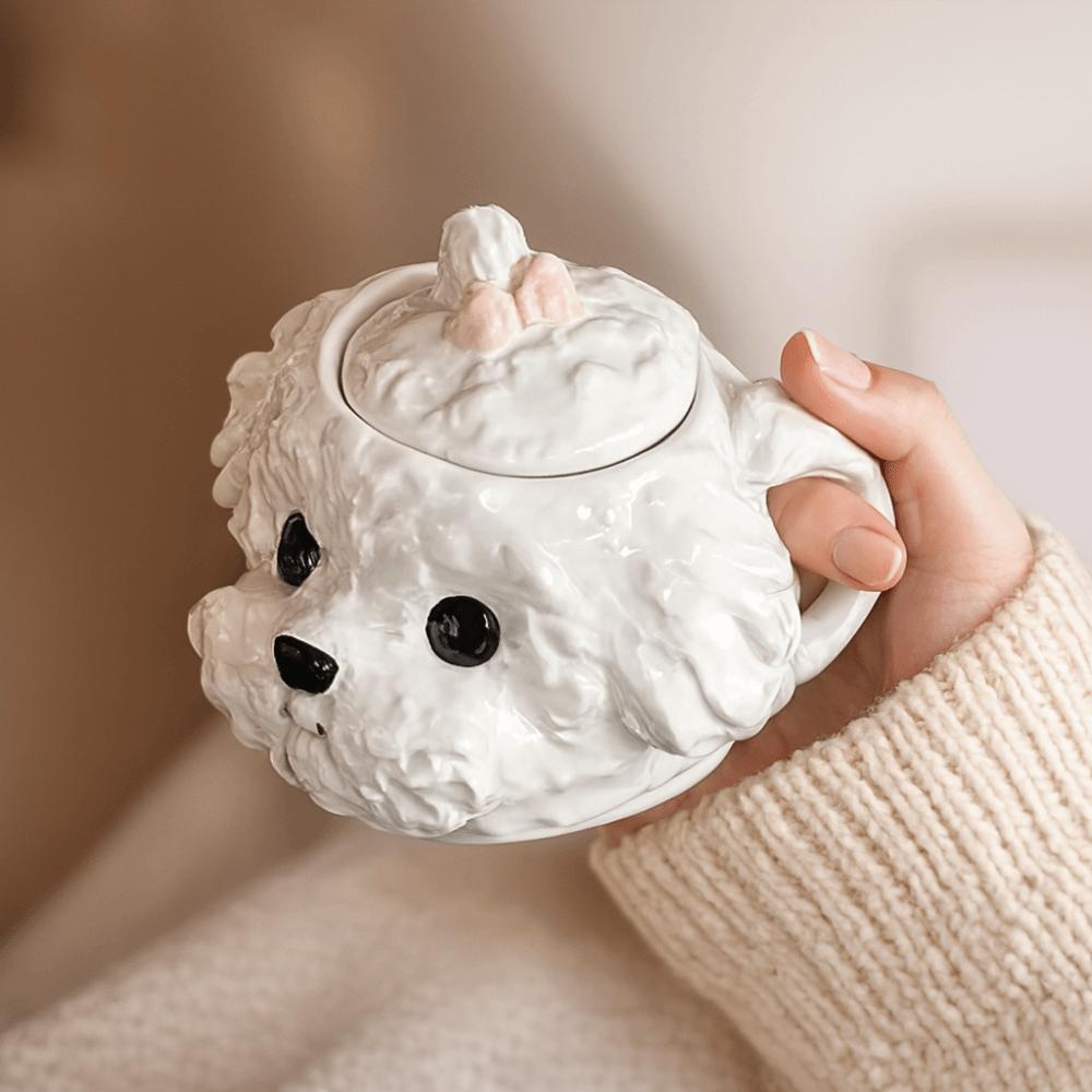 С крышкой кофейная чашка облако чашка для молока милая кружка в форме собаки послеобеденный чай