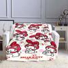This 3D adorable My Melody and Cinnamoroll cartoon flannel blanket is comfortable and soft, suitable for use in bedrooms, beds,