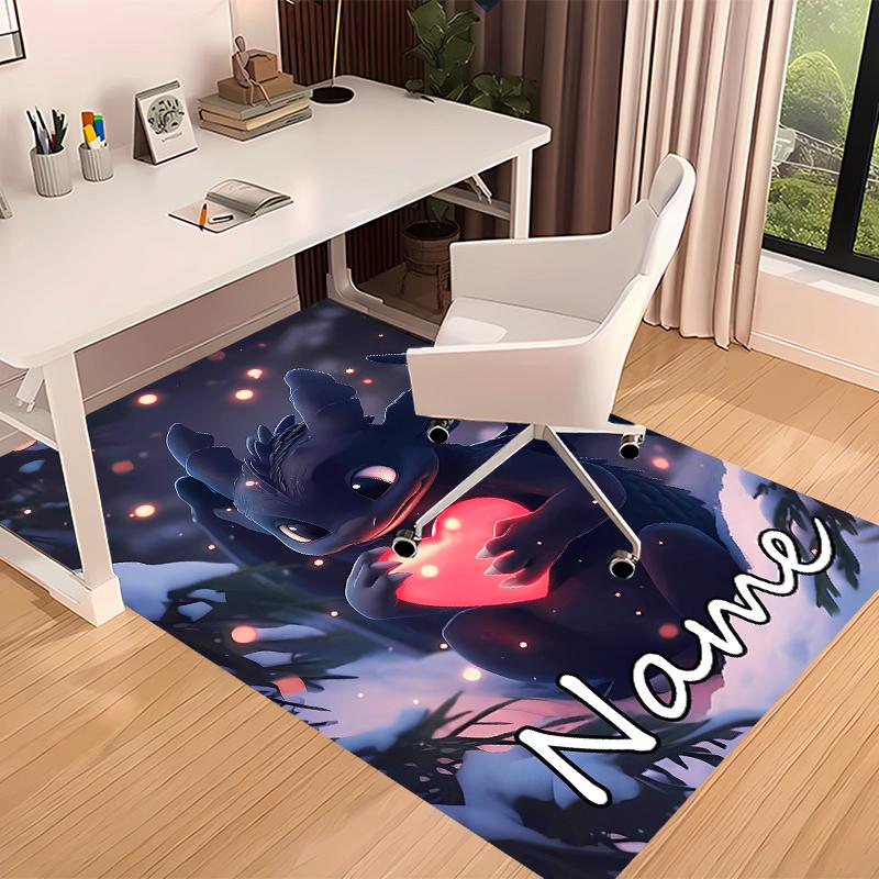 Custom personalization How to Train Your Dragon Toothless Print Area Rug - Soft, Washable Non-Slip Indoor Mat,Living Room,Home&Office Decorative Rug
