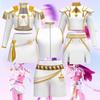 Kid's Rumi Zoey Mira Cosplay Kpop Demon Hunters Cosplay White Korea Idol Sexy Dress Singing Halloween Role Playing Costume Suit