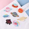 Embroidery Label Embroidery Cloth Badge Planet DIY Patch Sticker Clothing Accessories Flying Saucer Cartoon Badge Cloth Sticker