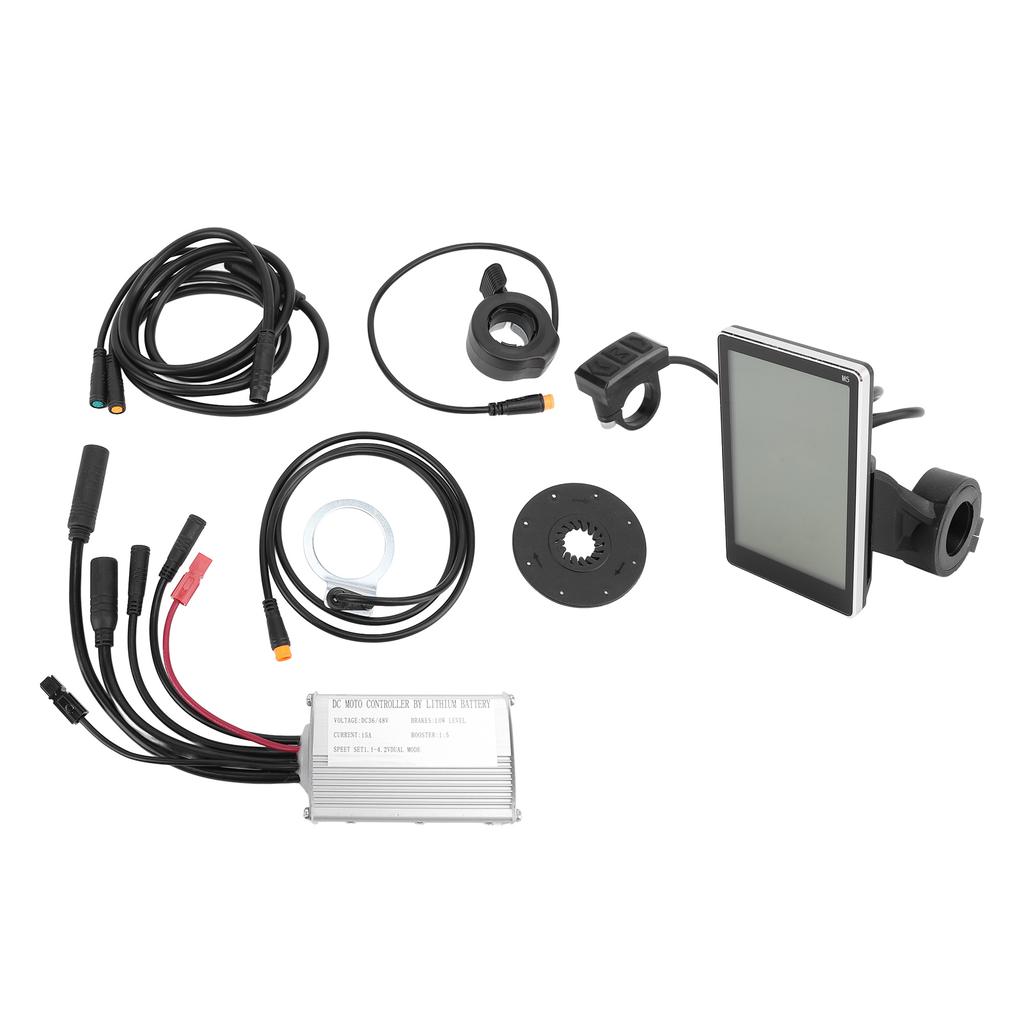 Electric Scooter Conversion Kit Water Resistant 15A Controller LCD Display Panel Pedal Assist Sensor Thumb Throttle 1
