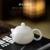Dehua ice Jade Suet Jade Ceramic Teapot Xishi Dragon Egg Well Bar Tea Set White Porcelain Casual Teapot
