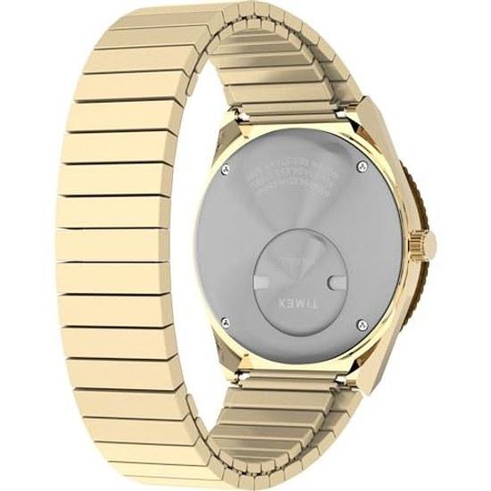Женские часы Timex Q 36 мм, золотистый тон, коричневые.