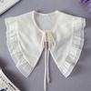 Fashion Scarf Fake Collar Shirt Women Detachable Collar Lace Neckline Women False Collar Tie White Faux Col Clothes Accessories