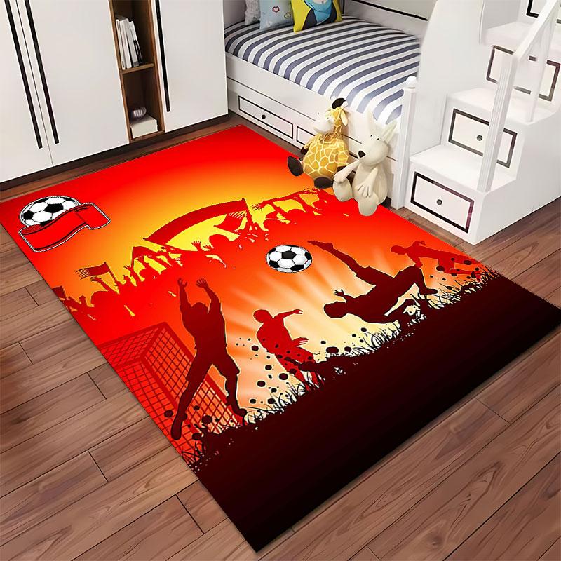 Soccer Crowd Silhouette Design suitable as a non-slip mat for the living room or bedroom sofa