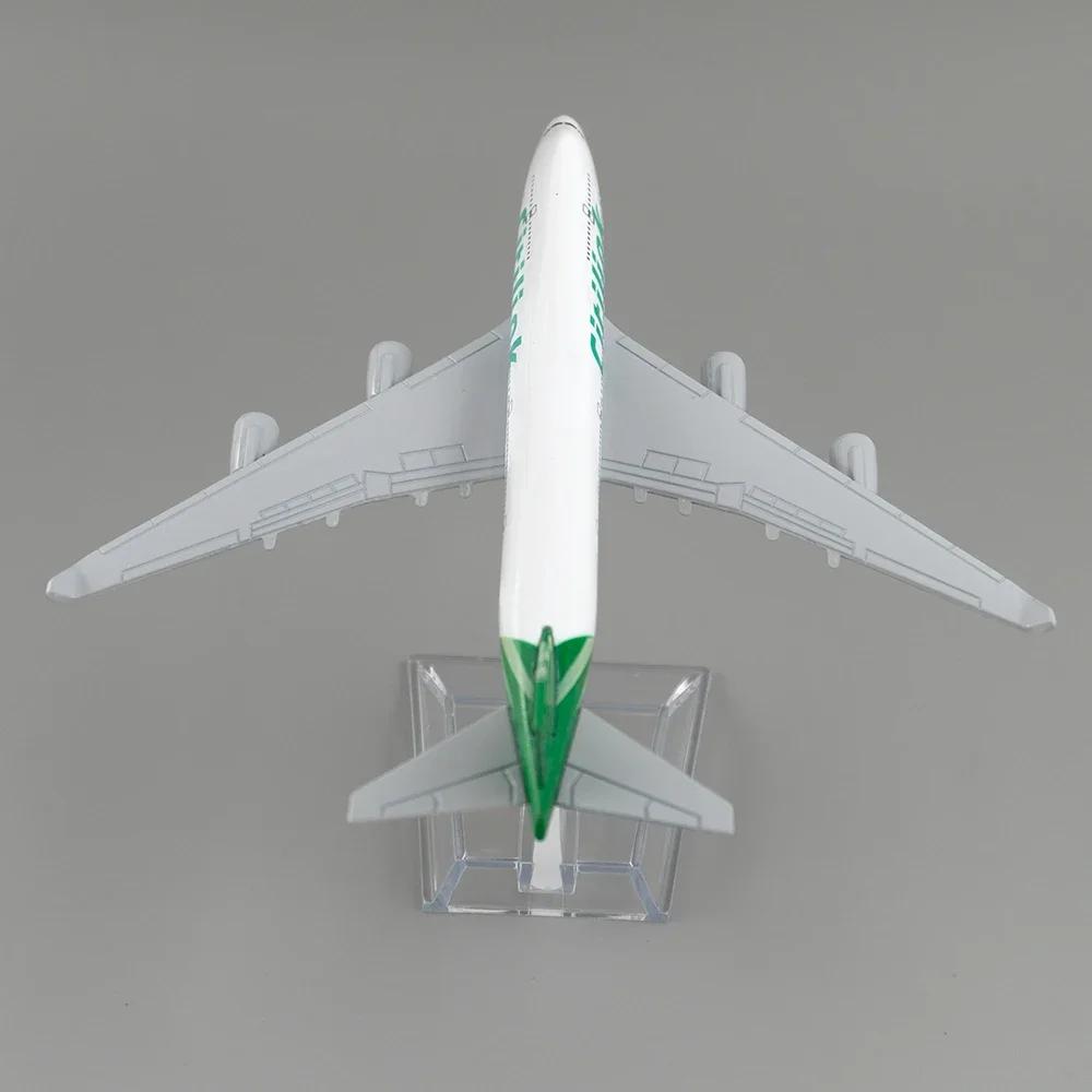 Модель самолета 16 см Индонезийский Citilink Air B-747 B747 Симуляция Сплав Пассажирский самолет Модель Коллекция Дисплей Бутик Декор