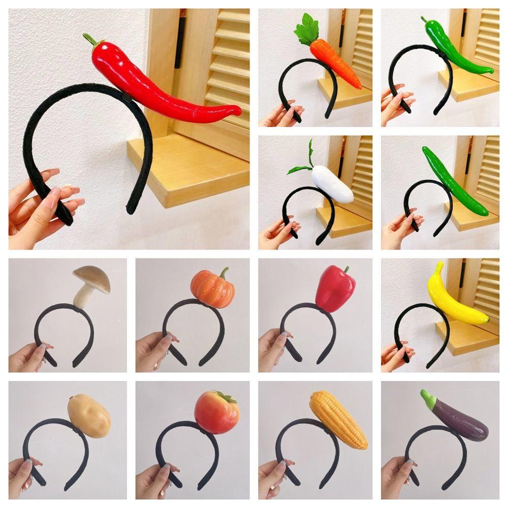 Banana Simulated Food Hair Hoop Tomato Vegetable Hair Bands Funny Fruits Headband Female/Girls