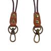 Leather Badge Holder Cowhide Leather Lanyard Phone Neck Strap Work Card Holder Wrist Neck Lanyard