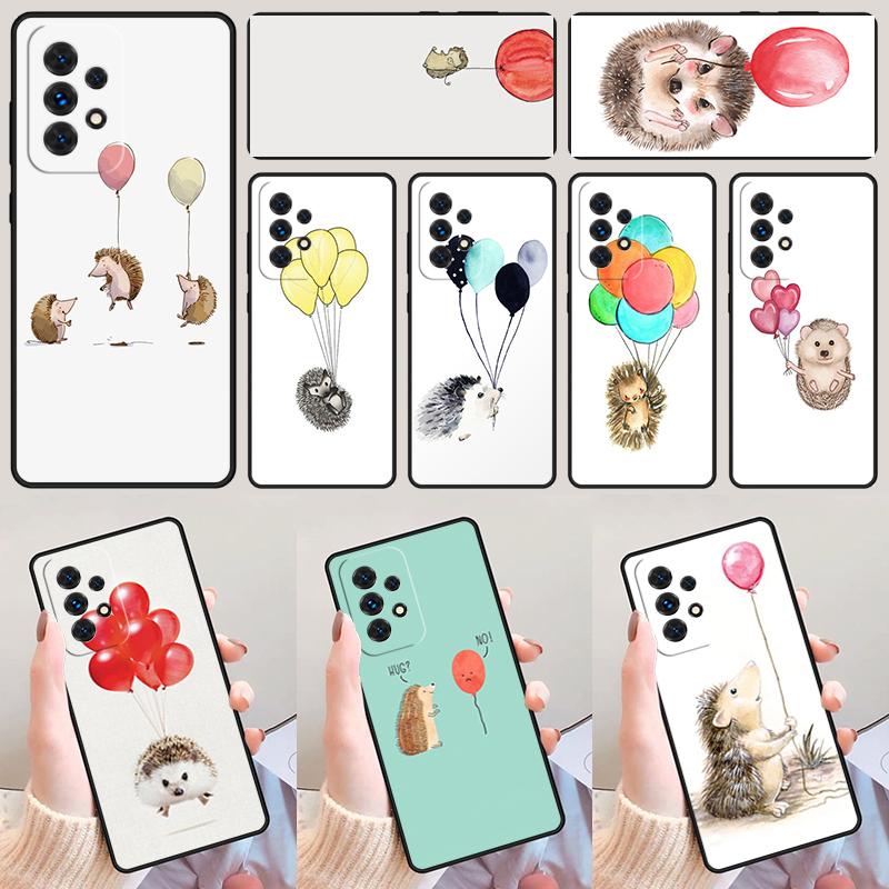 Чехол для телефона "Ёжик и воздушный шар" Для Samsung Galaxy A42 A31 A40 A51 A71 A32 A80 A91 A52 A72 A73 A20e A21S A50 A70 A11 A12 Чехол