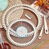 Versatile Wooden Weaving Loom Kit Weaving Comb Traditional Circular Gear Weaving Modular Design Art Crafts