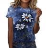 New Women's T-shirt Summer Fashion 3D Digital Printed Short Sleeve Women's Casual Round Neck T-shirt