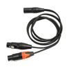 XLR Male To Dual XLR Female Cable Y Type Splitter Microphone Cable for Mixer Equalizer Electronic