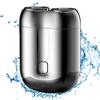 Мини-электробритва с двумя головками, перезаряжаемая через USB, водонепроницаемая, портативная, для путешествий, для влажного и сухого бритья, мужская бритва для бороды, инструмент для удаления волос