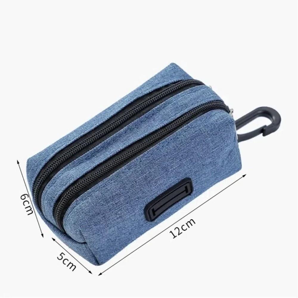 Double Zipper Pet Waste Bag Dispenser Cleaning Tools Pet Treat Bags Pet Waste Bags Carrier Outdoor