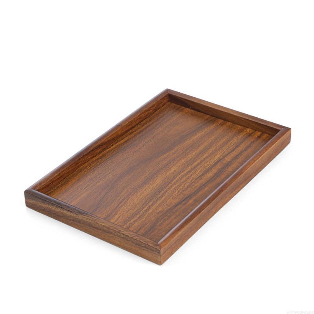 Natural Wood Food Storage Trays Retro Style Dessert Pallet Decorate Tray Wooden Tray Bathroom