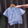 Boys' Short Sleeved Summer Clothes Baby's T-shirt Thin Design Boys' and Girls' Baby Tops for Summer