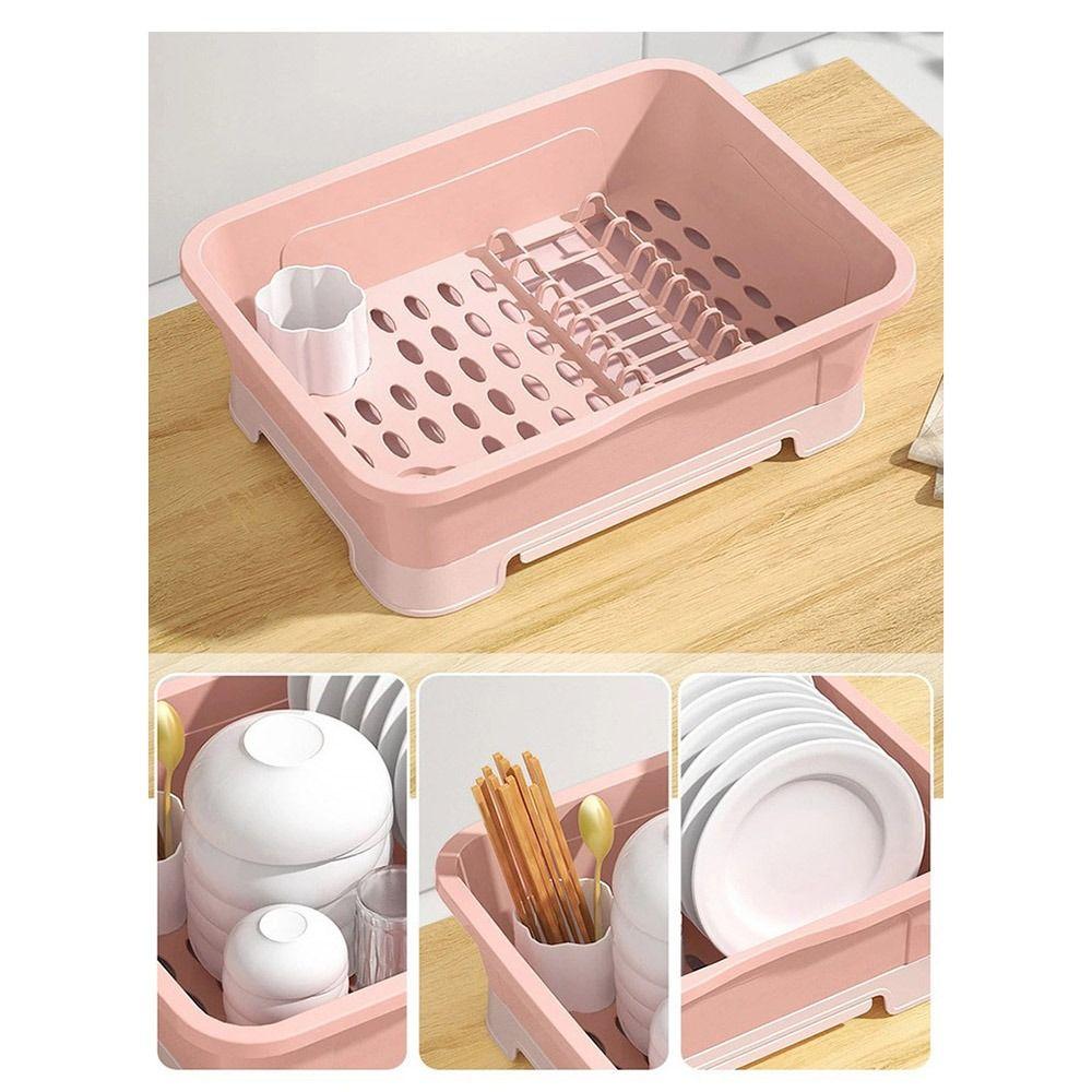 С крышкой сушилка для посуды пластиковый кухонный лоток для столовых приборов коробка для хранения посуды кухонные принадлежности