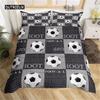 Bedding Set Microfiber Sport Theme Bedspread Cover Soccer Field Duvet Cover  Double or Single  Football Comforter Cover Bedroom