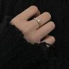 Retro Gothic Silver Color Zircon Alloy Ring Crystal Open Adjustable Finger Rings