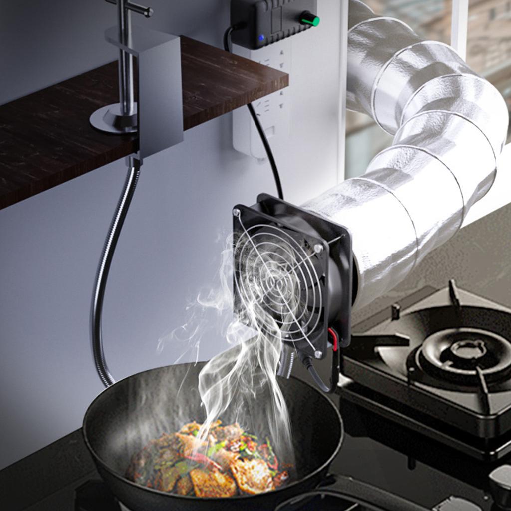 4,7-дюймовый линейный канальный вентилятор, 95 кубических футов в минуту, вытяжной вентилятор HVAC с низким уровнем шума для подвалов, ванных комнат и кухни