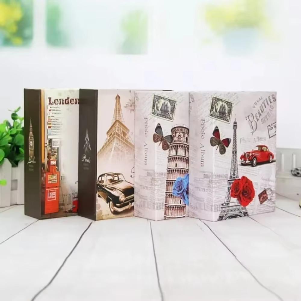 New Family 6 Inch Art Photo Albums Classic 100 Photos 4R Image Photo Storage Retro Interstitial Album Home Decoration