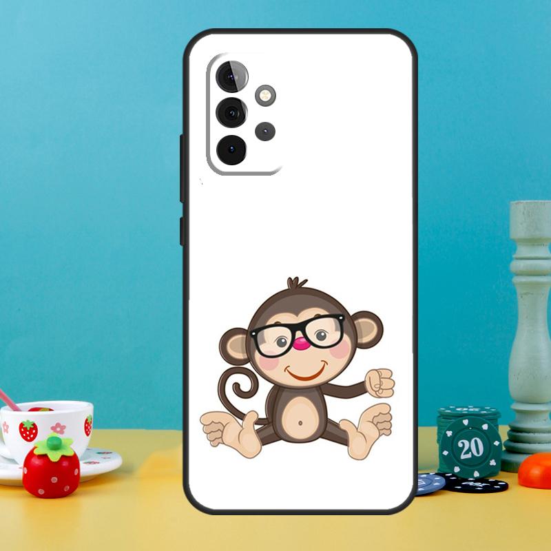 Чехол с обезьяной, гориллой, обезьянкой для Samsung Galaxy A35 A26 A16 A05 A55 A15 A32 A12 A22 A52 A54 A34 A14 A56 A36 A13 A53