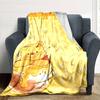1pc Pooh Bear Honeycomb blanket Lightweight Flannel Throw for Sofa Bed Travel Camping Livingroom Office Couch Chair