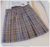 Комплект из двух предметов: юбка в клетку с длинными рукавами для девочек JK — стиль колледжа