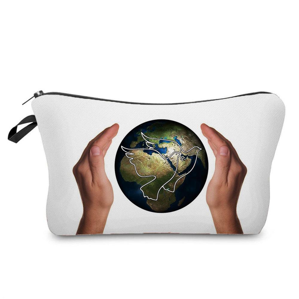 Женская косметичка с принтом голубя мира, органайзер для туалетных принадлежностей, дорожный кейс для хранения 6369