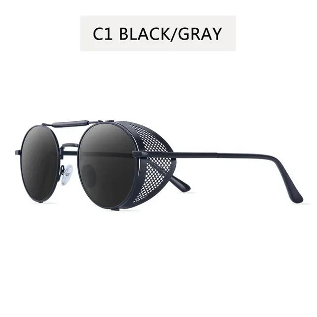 Ретро Круглые Металлические Солнцезащитные Очки Стимпанк Винтажные С Защитой от УФ Модные Унисекс Дизайнерские Очки для Мужчин Женщин