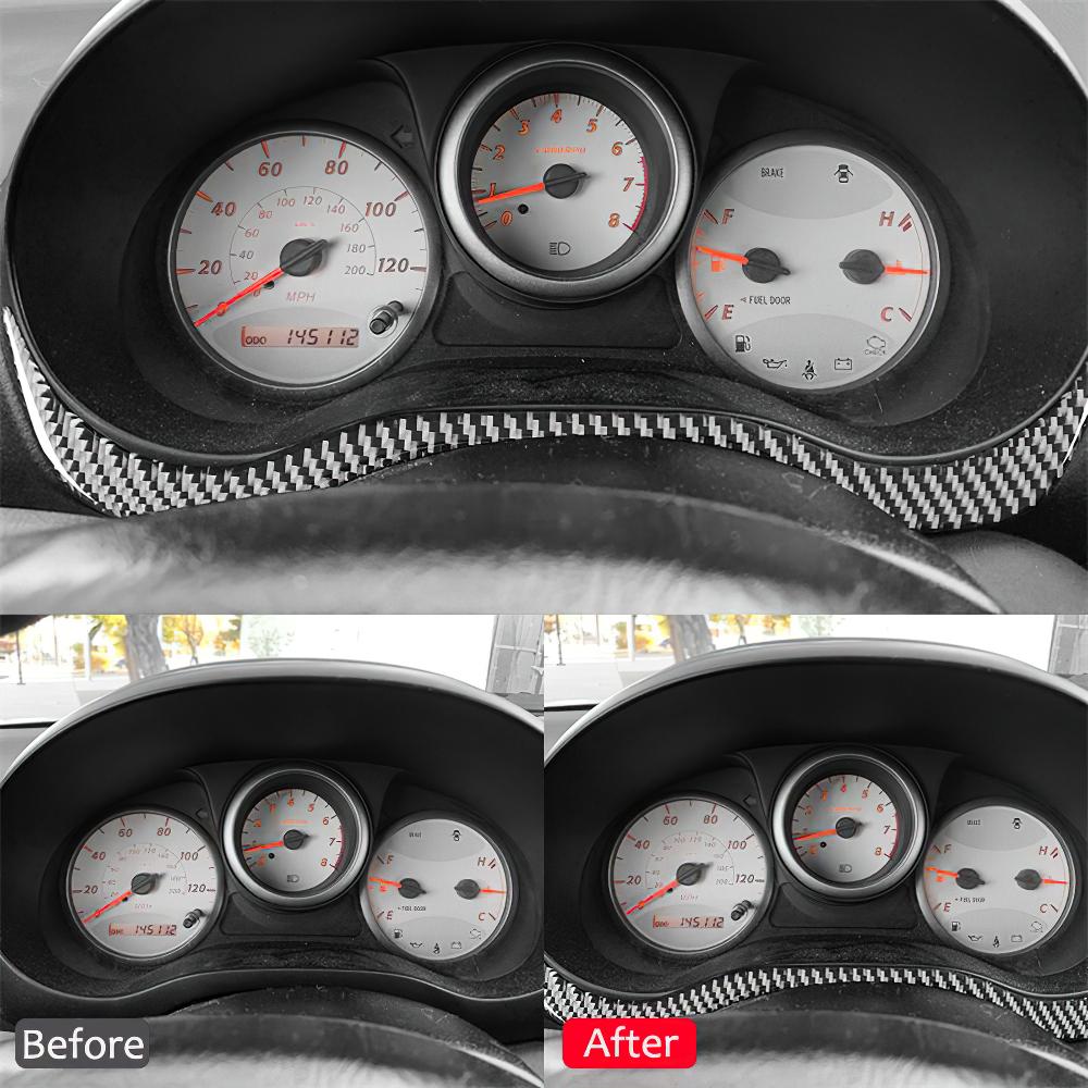 For Toyota RAV4 2001-2002-2003 Carbon Fiber Car Speedometer Trim Sticker Sticker Trim Film Accessories