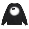 Unisex Streetwear Letter Print Fleece Cotton Sweatshirt Loose Fit Round Neck Long Sleeve Winter Daily Wear