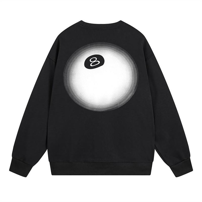 Unisex Streetwear Letter Print Fleece Cotton Sweatshirt Loose Fit Round Neck Long Sleeve Winter Daily Wear