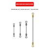 50pcs Bearing Barrel Heavy Duty Ball Stainless Steel Double Rolling Fishing Swivel Connector