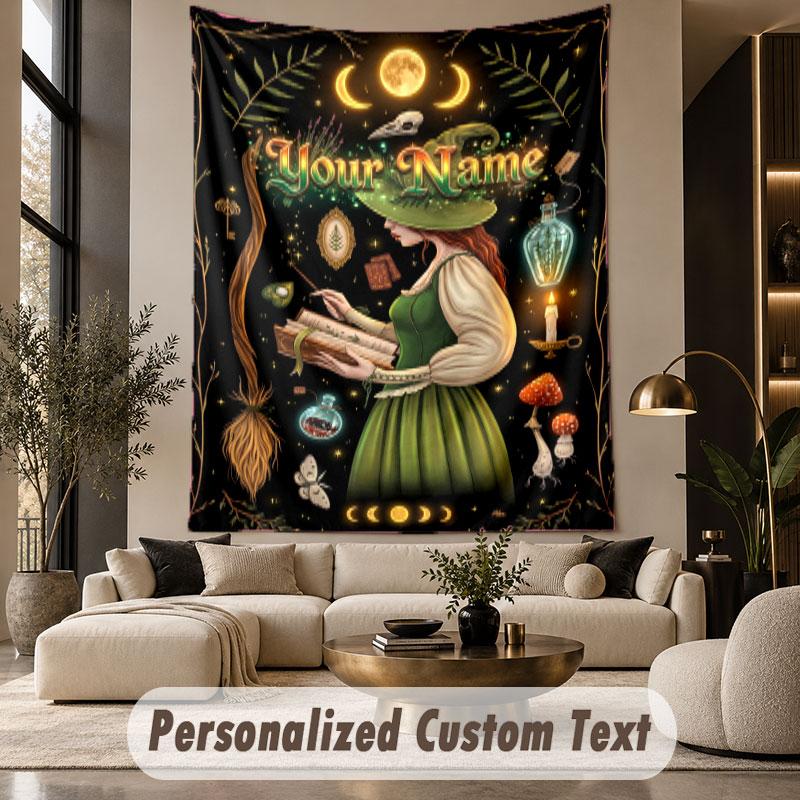 Forest Nature (45) Theme Custom Tapestry Personalized Custom Name Text Wall Hanging Tapestry Home Decor Background Cloth
