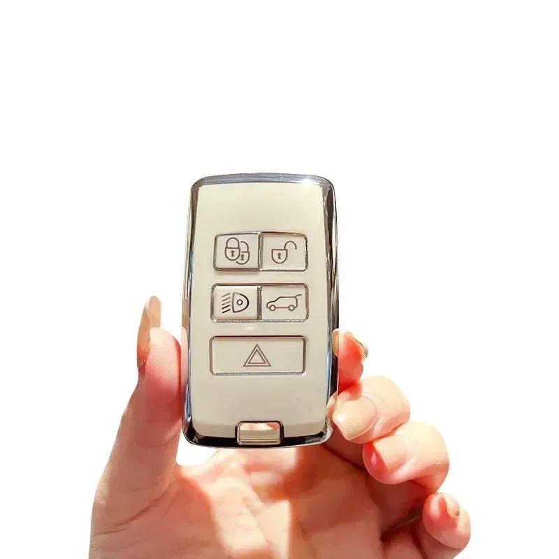 Car Key Case Cover For Land Rover Range Rover Sport Evoque Velar Discovery 5 Jaguar XJ XE XF XJL XFL E-Pace F-Pace Keychain Men