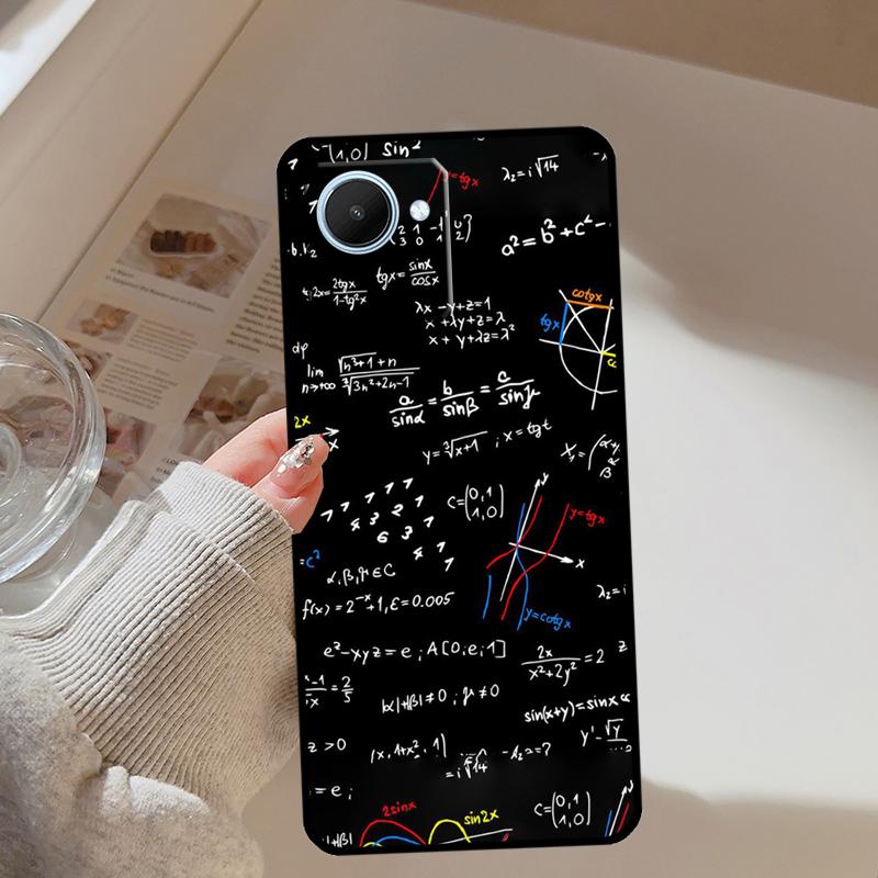 Чехол для Realme 14 10 11 12 13 Pro Plus GT 7 Pro 6 5 GT 6T C67 C61 C55 C53 C51 C21Y C25S C75 с формулой/уравнением по физике и математике