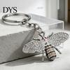 Fashion Purse Decoration Rhinestone Bee Keychain for Women, Bing Alloy Car Decorative Backpack Accessory Key Ring, Accessories Handbags Backpacks